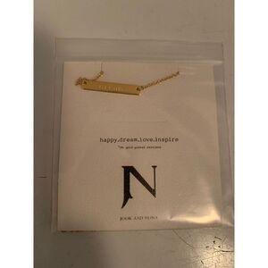 Jook And Nona - Dream- Bar Necklace‎ 18k Gold Plated